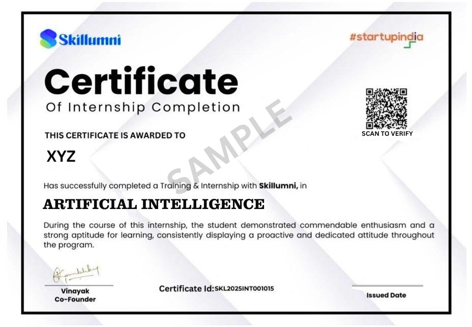 Internship Completion Certificate
