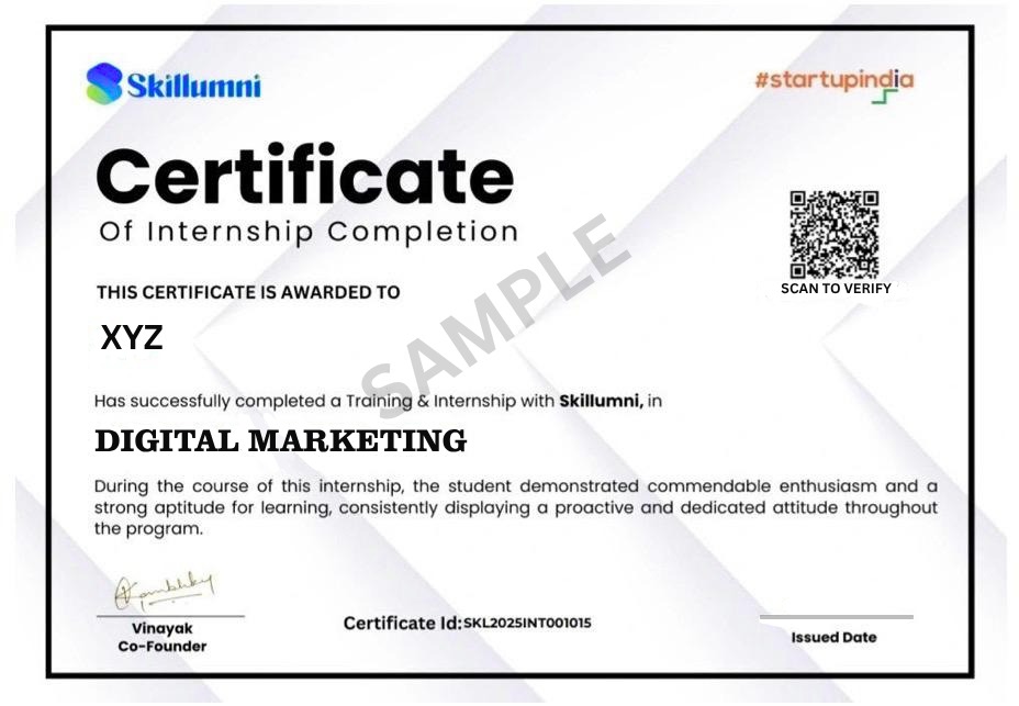 Internship Completion Certificate
