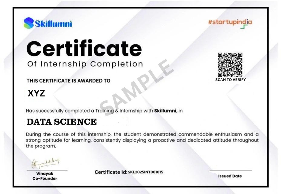 Internship Completion Certificate
