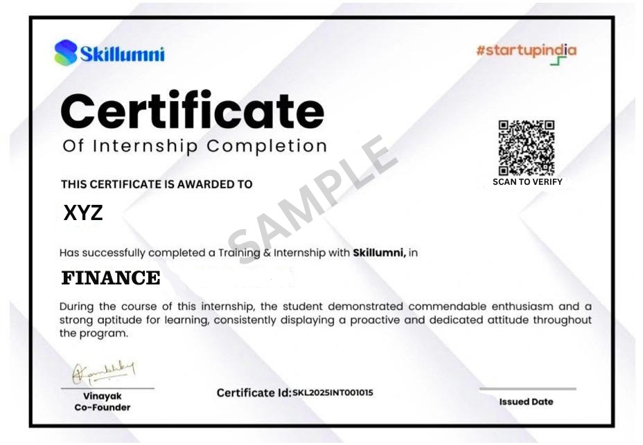 Internship Completion Certificate