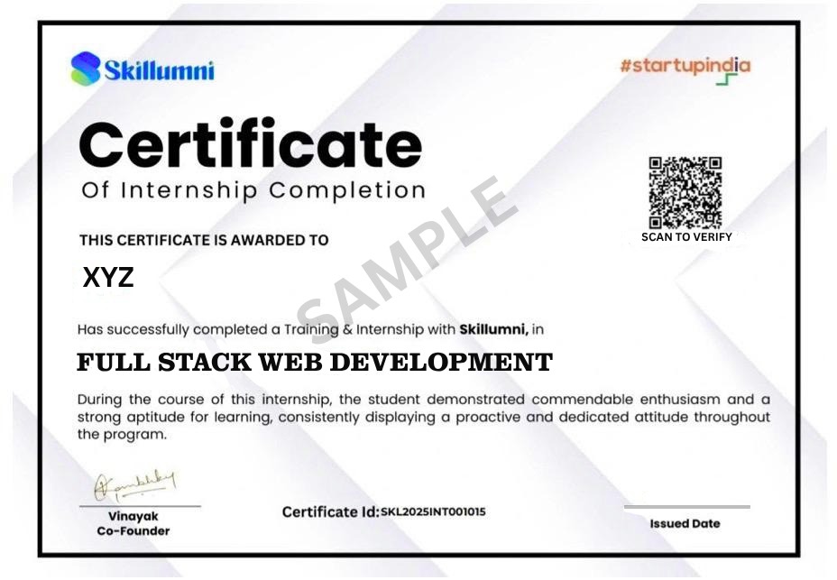 Internship Completion Certificate