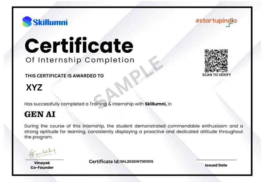 Internship Completion Certificate